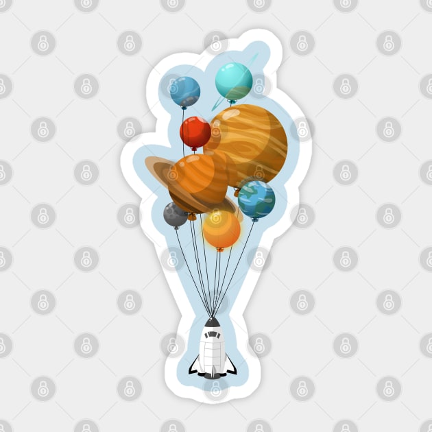 Planetary Balloons Sticker by MakeitSpace